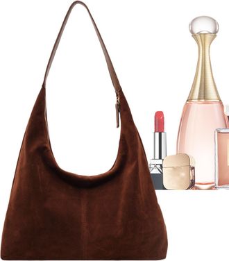 Generic Hobo Textured Bag - | Casual Shoulder Bag, Vintage Bag for Women Business Bags Shopping Work Work, Brown, se beskrivning