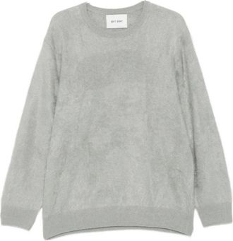 Soft Goat Geborstelde Kasjmier Trui met Ronde Hals - Heren - Cashmere truien - Grijs - L - Kasjmier - Truien & Vesten