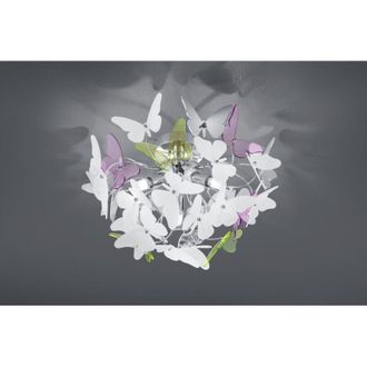 Reality Reality Leuchten - Butterfly Plaf&oacute;n 3xg9 Cromo Multicolor Mariposas &Oslash;45 Cm Trio Lighting