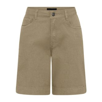 C.Ro Beige Shorts met Klassieke Zakken - Dames - Denim shorts - Beige - 4XL - Katoen - Korte Broeken