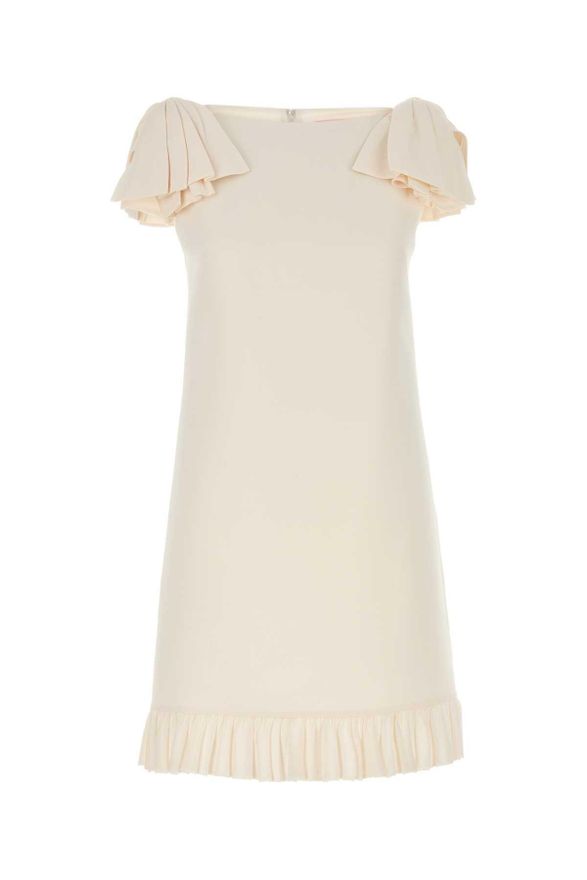 ワンピース VALENTINO GARAVANI Ivory Wool Blend Dress Valentino Garavani Ivory Wool Blend Dress from $2,757.00
