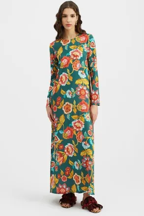 La DoubleJ Long Sleeve Swing Dress Hottie Emerald at Nordstrom, Size Xx-Small