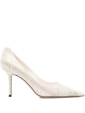 Jimmy Choo London Pumps con effetto serpente - Toni neutri