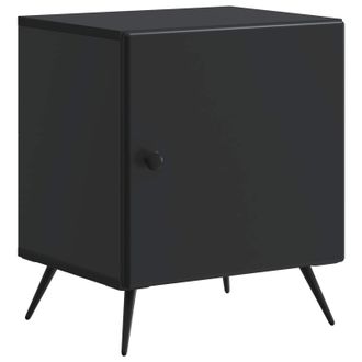 vidaXL Armario De Noche Negro 43 X 34,5 X 50 Cm Madera De Ingenier&iacute;a Vidaxl