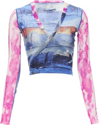 Jean Paul Gaultier Soleil sheer wrap top
