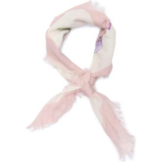 BCBGeneration Floral Cotton Square Scarf in Light Neutral at Nordstrom Rack