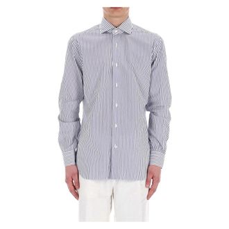 Barba Wit Maatwerk Overhemd - Heren - Casual Overhemden - Veelkleurig - M - Katoen - Overhemden
