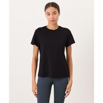Pact Organic Cotton Womens Softspun Essential Crewneck Tee in Black at Nordstrom, Size Xx-Large
