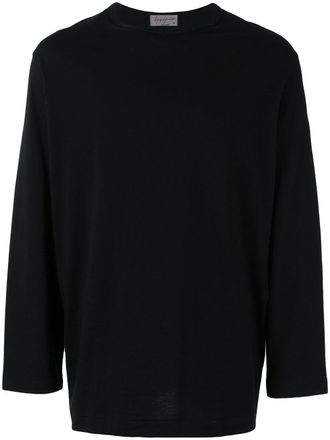 Yohji Yamamoto logo print sweatshirt - men - Cotton - 3 - Black