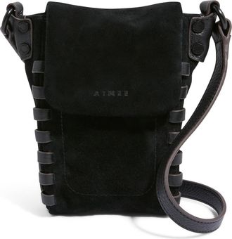 Aim&eacute;e Zen Suede Phone Crossbody Bag in Black Suede at Nordstrom