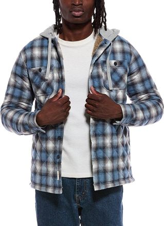 Weatherproof Vintage Quilted Sherpa Lined Hooded Shacket