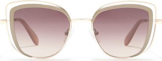 BCBGeneration 53mm Vented Cat Eye Sunglasses in Taupe at Nordstrom Rack