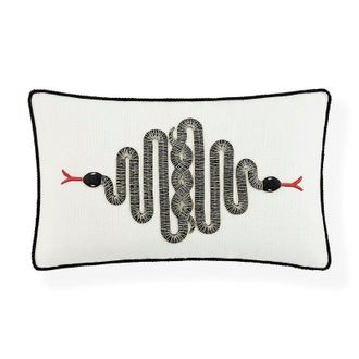 Jonathan Adler Kit Uk/eu Almohada Bordada con Serpiente