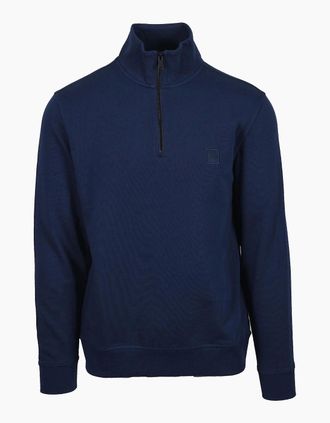 HUGO BOSS Mens Boss Orange ZETRUST SWEATSHIRT OPEN BLUE - Navy - Size: 42