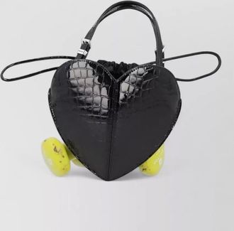 Rotate leather heart mini bag
