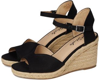 Life Stride Tess I8614M2001 Sandal Women B Black Wedge Heel Espadrille HTAT969
