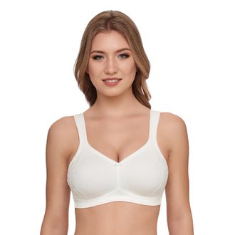 Susa Minimizer-BH SUSA London, Damen, Gr. 80, Cup D, ivory, Obermaterial: 76% Polyamid, 24% Elasthan, unifarben, BHs Minimizer-BH, vorgeformte Cups, Spitze