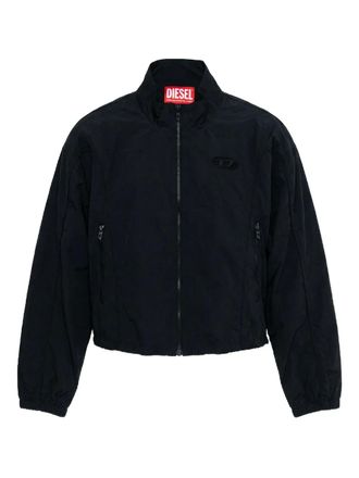 Diesel logo-detail zipped jacket - Nero