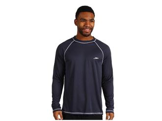 Speedo Easy Long Sleeves Swim T-Shirts Mens Swimwear New Navy : XL, Jersey/Polyester
