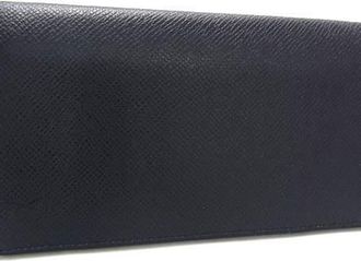 Louis Vuitton Ardoise Black Taiga Leather Long Wallet (Bi-Fold) (Pre-Owned)