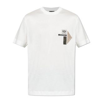 Emporio Armani T-shirt met logo - Heren - T-shirts - Wit - XS - Tops