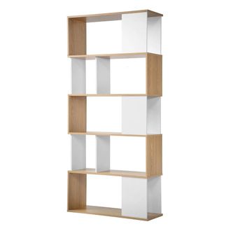 Calicosy White & Oak Dr Bookcase - W80 X H173.5 Cm