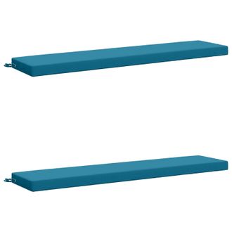 vidaXL Cuscini Per Panchina Soest 2 Pz 100% Poliestere Azzurro Vidaxl