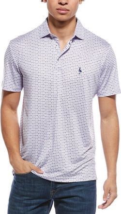 Tailorbyrd Tailorbyrd Nested Diamond Printed Performance Polo Shirt
