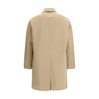 Herno Mens Beige Polyester Trench Coat Clothing