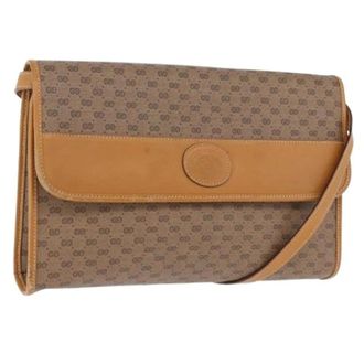 Gucci Pre-owned Vintage Small GG Shoulder Bag - Dames - Pre-owned - Bruin - Maat: ONE Size Leer