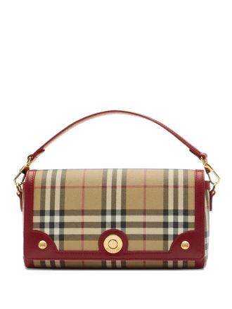 Burberry top handle note bag - women - Polyurethane/Polyester/Cotton/Cotton/Calf Leather - OS - Neutrals