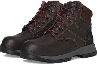 Wolverine Piper 6 Waterproof Composite Toe Workboot Womens Shoes Brown : 9 B - Medium, Leather
