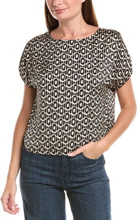 Nic+Zoe Nic & Zoe Lacy Diamonds Day Gloss Woven T-Shirt