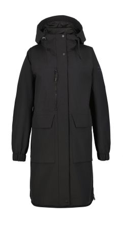 Icepeak Funktionsmantel ICEPEAK ABBENVILLE, Damen, Gr. 36, basic schwarz, Obermaterial: 59% Baumwolle, 41% Polyamid. Futter: 100% Polyester, M&auml;ntel Funktionsm