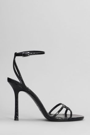 Jimmy Choo London 1998 Leo Sandals In Black Leather