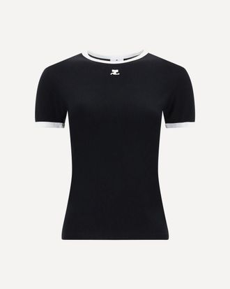 Courr&egrave;ges Logo T-shirt Female S