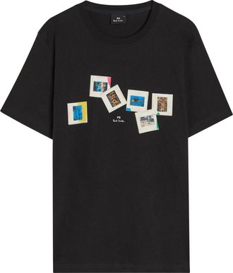 Paul Smith Slides Printed Cotton T-shirt - Black - Xxl