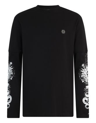Philipp Plein Double Sleeve T-Shirt Tattoo