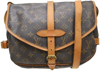 Louis Vuitton Saumur Monogram Canvas Brown Canvas Handbag (Pre-Owned)
