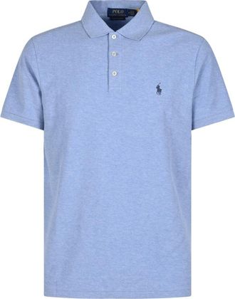 Polo Ralph Lauren Tops, Heren, Blauw, XL, Gebreide Polo