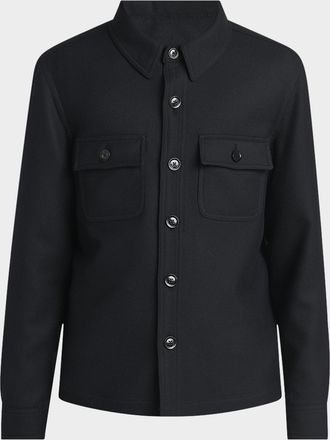 Tom Ford Men & apos;s Wool and Silk Double Pocket Jacket