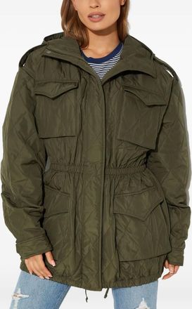 Norma Kamali quilted military jacket - women - Fabric - S - Green