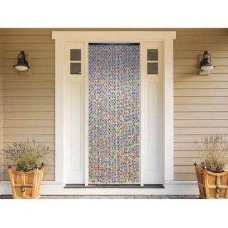 MOREL Tenda Colorata in Perle di Legno Multicolore 90x200 cm