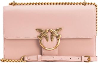Pinko Love Bag One - Dames - Schoudertassen - Roze - ONE Size - Leer - Tassen