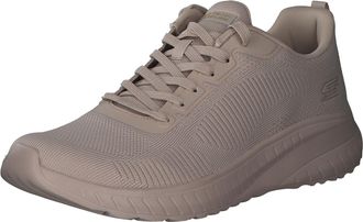 Skechers Womens Bobs Squad Chaos Face Off Sneaker, Nude Engineered Knit, 3.5 UK