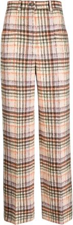 Sonia Rykiel Pantaloni a gamba dritta in lana infeltrita a quadri - - Trousers - Donna - Multicolore - S