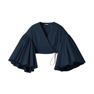 Jacquemus Blouses, female, Blue, Size: XS Tops