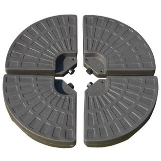 OUTSUNNY Base Para Sombrilla 4 Partes Rellenable De Arena Y Agua Desmontable Jard&iacute;n Patio