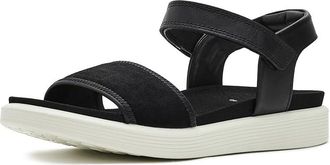 Ecco Soft Two Strap Womens Dress Sandals Black : EU 41 (US Womens 10-10.5) M, Leather