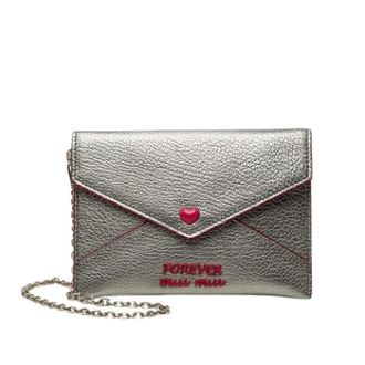 Miu Miu Pre-owned Piccolo Portafoglio in Pelle Metallica - - Pre-owned - Donna - Grigio - ONE SIZE